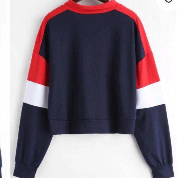 Color block sweatshirt with o-ring zipper - Picture 2 of 4